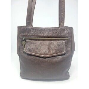 Vintage Fossil Brown Leather Shoulder Bag - New American Classic Purse 1954